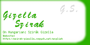 gizella szirak business card
